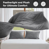 Comfort Spaces Queen Comforter Set Reversible Feather-Soft Plush Comforters for Queen Size Bed All Season Lightweight Shearling Fleece Sherpa Comforter Queen Size Bed Set, Full/Queen, Grey 3 Piece Comfort Spaces