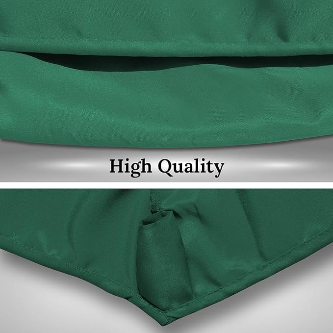 YardGrow 10ft 8 Ribs Canopy Replacement for Cantilever Umbrella, Canopy ONLY, Frame NOT Included (Green) YardGrow