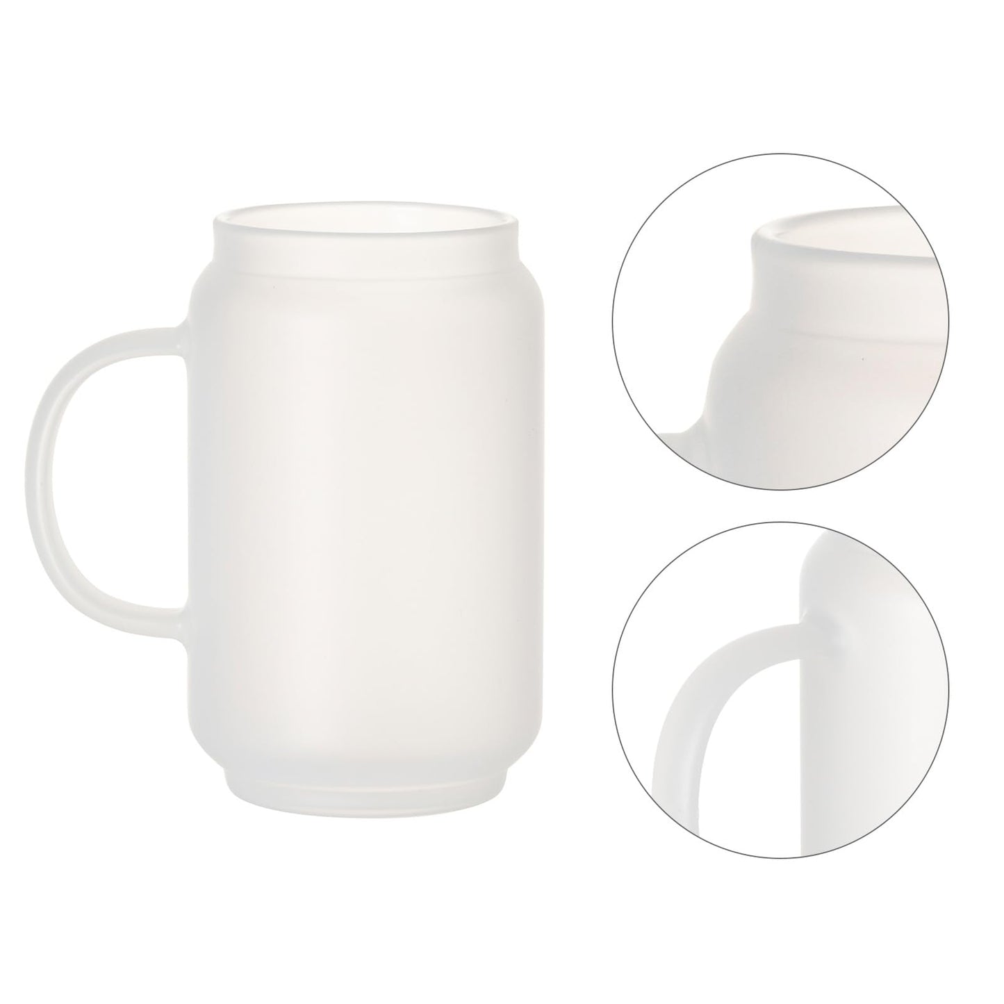 PYD Life 8 Pack Sublimation Glass Blanks Kids Tumblers Bulk with Handle Bamboo Lid and Plastic Straw Frosted 13 OZ Coffee Tea Milk Glass Cups Mugs for Tumbler Mug Heat Press Printing