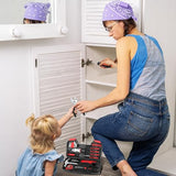 39 Piece All Purpose Household Red Tool Kit Small Basic Home Tool Set with Toolbox Great for Home, Garage, Office and College Dormitory Use, DIY and Crafts HANGYING