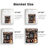 inkArts Custom Blanket with Photos Text Personalized Blanket Thows with Picture Customizable Blanket Photo Blankets Customize for Mom Dad Couple Girlfriend Boyfriend Wife Husband inkArts
