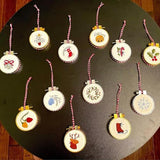 TMAKOTO Hand Embroidery Christmas Ornaments Kit,Christmas Embroidery Kit,Embroidery Kit Christmas Ornaments, Christmas Embroidery Kits for Adults Beginners (12 Pcs Colorful Set)