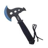 Target Master Tactical Black 10-inch Survival Tomahawk Throwing Axe with Sheath Camping Hunting Fishing Survival Hawk Hatchet (Blue) Tactical Master
