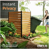 5ft H x 3.2ft W (1 Panel) No Dig Enclo Concord Cedar Wood Privacy Screen, Great to Hide Trash Cans, Decorative Patio Privacy Screen, Outdoor Privacy Fence Panel, Air Conditioner Fence, EC18022 Enclo Privacy Screens