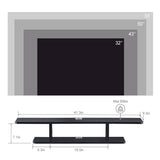 GHC Floating TV Stand, Wall Mounted Entertainment Center and Cabinet Shelf, TV Console with Storage, Media Console for DVD Player, Space-Saving Under TV Shelf for Bedroom, Living Room (Black) GHC