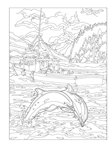 Creative Haven By the Sea Color by Number (Adult Coloring Books: Sea Life) Dover Publications