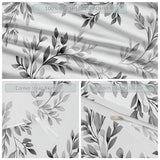Duvet Cover Single 61" x 79" Size - Reversible Minimalist Retro Botanical Duvet Cover Set for Kids and Adults with Zipper Closure, 3 Pieces Grey Bedding Set with 2 Pillow Shams Generic