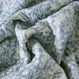 DURLENGEN Quilt Set California King Size 3Pcs,Bluish Grey Printed with Beige Leaves Pattern,Soft Microfiber Lightweight Bedspread for All Season Layering(112x104,Beige Botanical) DURLENGEN
