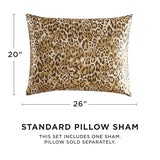 Juicy Couture Twin/Twin XL Leopard Satin Comforter Set - Cheetah Print 2-Piece Machine Washable Reversible Animal Print Bedding Comforter and Sham Set Juicy Couture
