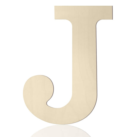 Wooden Letters 12 Inch J, 1/5 Inch Thick Large Wooden Letters for Wall Decor Unfinished Big Wood Letters for Crafts DIY Home Birthday Wedding Party Decorations Focal20
