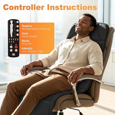 CILI Full Body Massage Mat with Heat, Vibration Back Massage Pad, Full Body Massager for Bed Chair Sofa, Massage Mattress Pad CILI