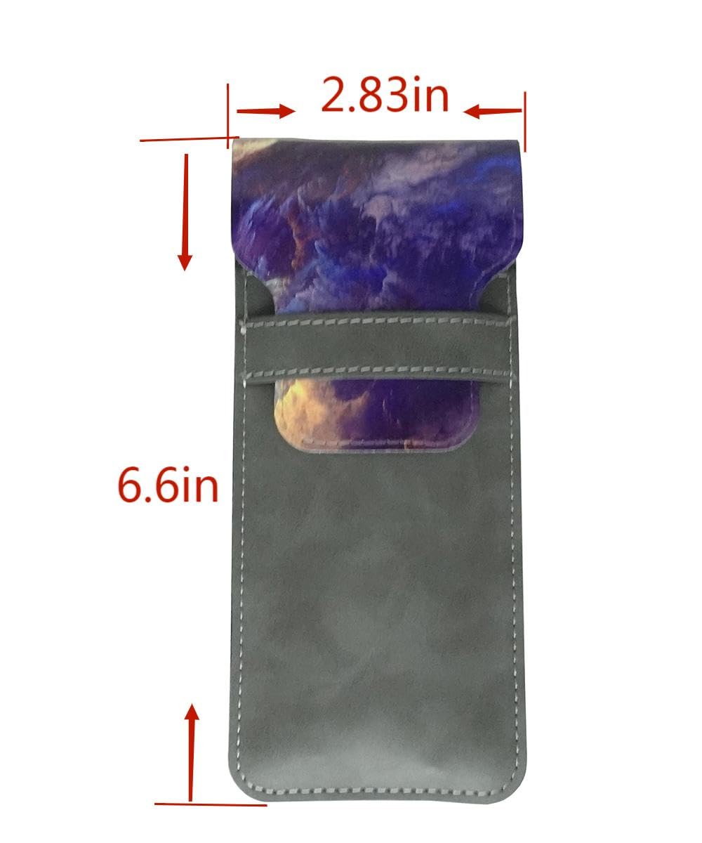 Yongkang Sublimation Pen Bag Pen Sleeve 3 Pieces (Blank Leather + Colored Leather) Capacity of 1-5 pens DIY Process (Gray)