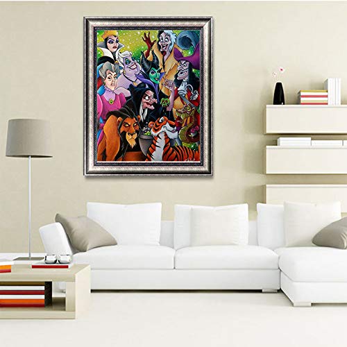 HUANNY 5D Diamond Painting Villains Kits, DIY Diamond Art, Full Drill Cross Stitch Canvas Art HUANNY