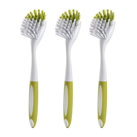 YeuDeuy Scrub Brush for Dish Kitchen Sink Pot Pan with Stiff Bristles, Yellow-Green 3pcs YeuDeuy
