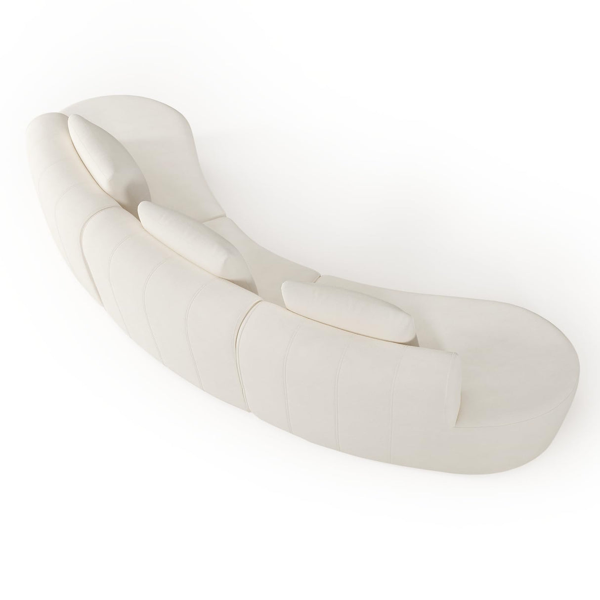 ONBRILL 134" Cloud Sectional Couch,Modern Modular Curved Sofa with Deep Seat,Upholstered Chenille Boneless Upholstered Couches for Living Room,No Assembly Required ONBRILL