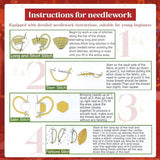 Peryiter 6 Sets Christmas Embroidery Kit for Beginners Including 6 Pcs Embroidery Hoop Winter Scene Snow Cross DIY Needlepoint Kit Instructions Threads Needles for Christmas Holiday Party Gift