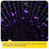 EROMMY 30x20x13 FT Large Black Inflatable Nightclub, Blow Up Party Tent Portable with 1100W Blower, Disco Night Club Tent for Adult Birthday Party Business Rental EROMMY
