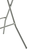 BTEXPERT 32" Round 43" Bar Height White Granite Plastic Folding Table Portable Commercial Table Banquet Card Coffee Dining Table for Wedding Party Event Home Kitchen Outdoor Set of 2 BTEXPERT