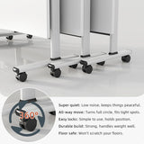 Folding Conference Table, Modern Rectangle Flip Top Mobile Seminar Training Table with Caster Wheels, baffles, Waterproof Desktop for Office Conference Room Classroom (Yellow, 63×16×30in) WOJCCS