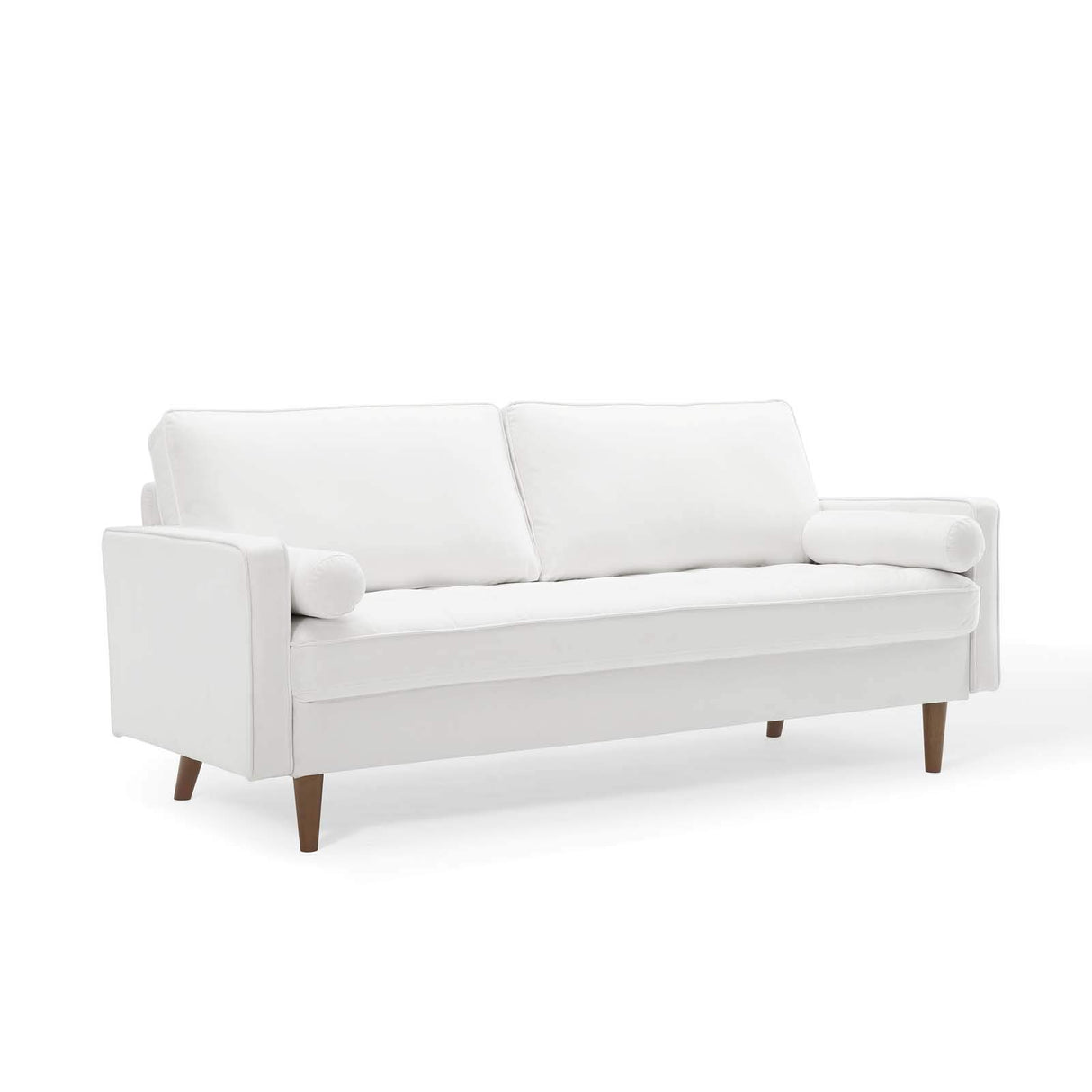 Modway EEI-3764-WHI Valour Performance Velvet Sofa, White Modway