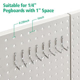 Amazon Basics Rectangular Metal Pegboard Kit for Wall Storage, Rust and Scratch Resistant, 48-Piece, Gray Amazon Basics