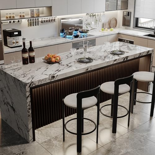 YLL YLL 6-Pack Slat Wall Panel with 2 Trims Wood Grain Slat Wall 96" x 6.2" WPC Slats 3D Wall Panels Walnut Grille YLL YLL