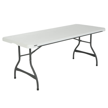 Lifetime 80306 Commercial Stackable Folding Table, 6', White Lifetime