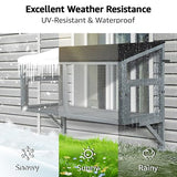 beeNbkks Cat Catio, Window Box Enclosure for Indoor Cats, Wooden Window Perch House, Expandable for Multi Kittens, Secure Comfortable Outdoor Haven for Pets, All Weather Use, Nature Friendly Design beeNbkks