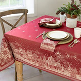 Benson Mills Engineered Jacquard Heavyweight Fabric Table Cloth, Holiday, Winter, and Christmas Tablecloth (Christmas Story, 60" x 140" Rectangular) Benson Mills
