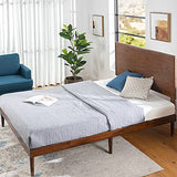 ZINUS Raymond Adjustable Wood Platform Bed Frame – Solid Acacia with Mid-Century Elegance, King Size Zinus