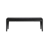 NTC Mingle Modern Wooden Rectangle Coffee Table with Hidden Drawer – Waterproof & Heat Resistant, Burnt Black NTC