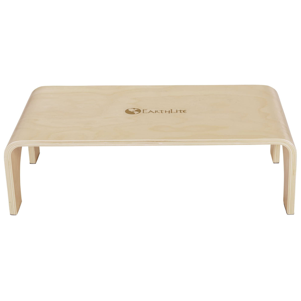 EARTHLITE Wooden Step Stool - 4'' High, Large Surface, Strong & Stable Bed Step, Foot Stool, Massage Step-Up Earthlite