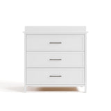 Graco Classic 3 Drawer Changing Table Dresser (White) - GREENGUARD Gold Certified Baby Dresser with Changing Table Top, Includes Interlocking Drawer System Graco