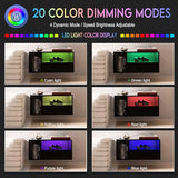 Bloddream Floating Nightstand with Charging Station and LED Light Strips, 21.3" Night Stand with Drawers, Floating Bedside with USB Ports and Outlets, Bedroom Furniture, Black Bloddream