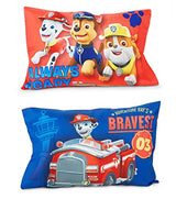 Paw Patrol Calling All Pups 4 Piece Toddler Bedding Set – Includes Comforter, Sheet Set – Fitted + Top Sheet + Reversible Pillowcase for Boys Bed, Blue Paw Patrol