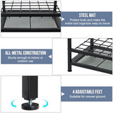 Garden Tool Organizer, Yard Tool Organizer up to 50 Tools, Garage Tool Organization and Storage, Garden Tool Storage, Yard Tool Racks, Tool Stand, Tool Holder for Garage, Shed, Outdoor, Black Kingarage