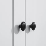 HOMCOM 72.5" Kitchen Pantry Cabinet, Traditional Freestanding Storage Cabinet with 4 Doors, Drawer and 3 Adjustable Shelves for Dining Room, White HOMCOM