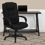 Flash Furniture Jessica High Back Black Fabric Executive Swivel Office Chair with Arms Flash Furniture
