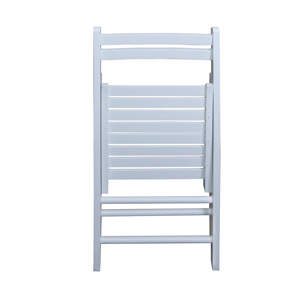 Casual Home Wooden Folding Chairs 2-Pcs Set, 17" W x 18" D x 30.75" H, White Casual Home