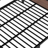 Harper & Bright Designs Twin XL Over Queen Bunk Bed with Storage Shelves and LED Lights, Metal Bunk Bed Frame for Kid Teens, Space-Saving & Noise-Free Design, Black Harper & Bright Designs