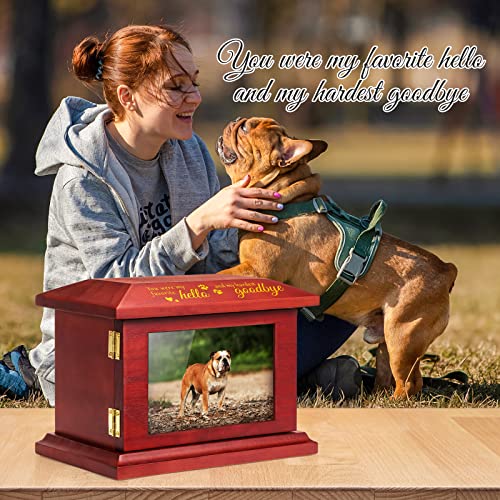 TJ. MOREE Pet Urns for Dog Ashes Memorial Gifts for Loss of Cat Personalized Wooden Cremation