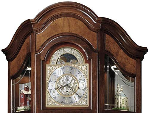 Howard Miller Majestic II Floor Clock, Wood Curio Cabinet, Triple Chimes & Pendulum Volume Control Storage Cabinets, Led Illuminated Shelves Best for Home Decor, Office & Farmhouse Howard Miller