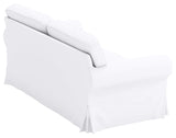 Cotton Ektorp Loveseat Cover Replacement is Made Compatible for IKEA Ektorp Loveseat Sofa Slipcover(White Loveseat) Custom Slipcover Replacement