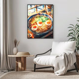 PUAGEMTI 5D Japanese Ramen by The Window Diamond Painting Set for Adults Digital Painting Food Diamond Art for Crafts Lovers for Room Decoration 12x16 inch PUAGEMTI