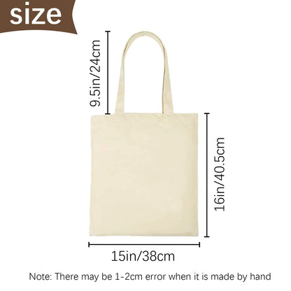 OKBA 12 PCS 15" x 16" Sublimation Tote Bags,polyester tote bags for sublimation, DIY customization blank canvas tote bags