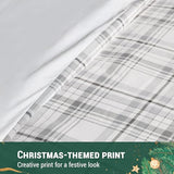Gogreen 100% Cotton Duvet Cover Set - 2 Piece Soft Breathable Bedding Set, All Season Comforter Cover with Zipper Closure & Corner Buttons, Includes 2 Pillowcases (Christmas Plaid, Twin Size) Gogreen