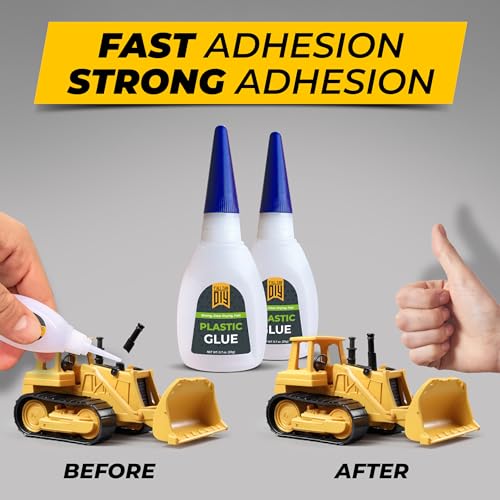 Y'allCanDiy Super Glue for Plastic 20g (.7 oz) - Heavy Duty Glue for Legos & Miniatures. Adhesive for PLA, 3D Printing, Toys, Car, ABS, PVC, DIY Kits. Compatible with Aerosol Adhesive Accelerator Y'allCanDiy