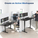 VIVO Electric Stand Up Desk Frame Workstation, Single Motor Ergonomic Standing Height Adjustable Base with Simple Controller, Black, DESK-V100EB VIVO