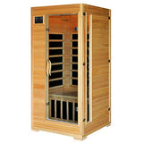 HeatWave BSA2402 1-2 Person Hemlock Carbon Infrared Sauna Blue Wave