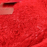 Besfunny Faux Fur Fluffy Red Comforter Cover Queen Set – Plush Faux Fur Red Bedding 3-Piece Set (1 Duvet Cover + 2 Furry Pillow Shams) Cozy Bed Set Besfunny